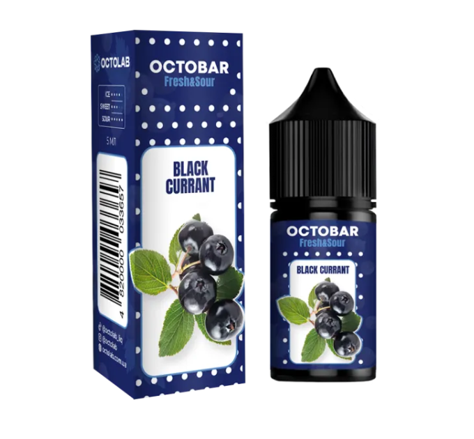 Набор для самозамеса на солевом никотине Octobar Fresh & Sour 10 мл (Black Currant Черная Смородина, 0-50 мг) (18495)