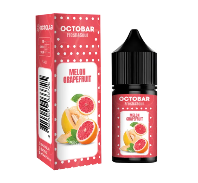 Набор для самозамеса на солевом никотине Octobar Fresh & Sour 10 мл (Melon Grapefruit Дыня Грейпфрут, 0-50 мг) (18502)
