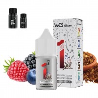 Набор для самозамеса на солевом никотине WES Silver 30 мл, 0-65 мг Tobacco Berries (Табак с ягодами)