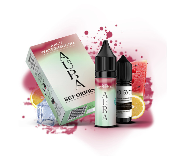 Набор для самозамеса солевой Aura 15 мл (Juicy Watermelon Арбуз, 0-50 мг) (17195)