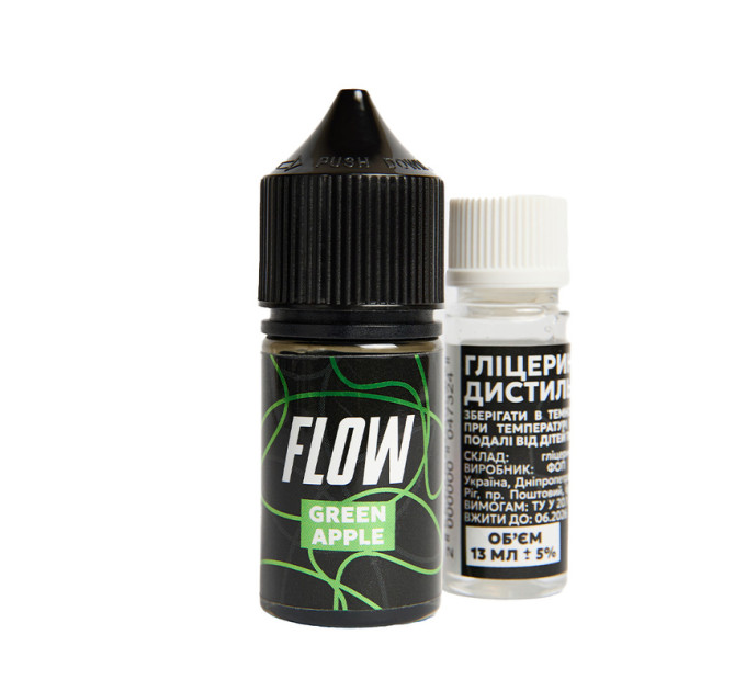 Набор для самозамеса солевой FLOW 30 мл (Green Apple Зеленое яблоко, 0-50 мг) (17225)