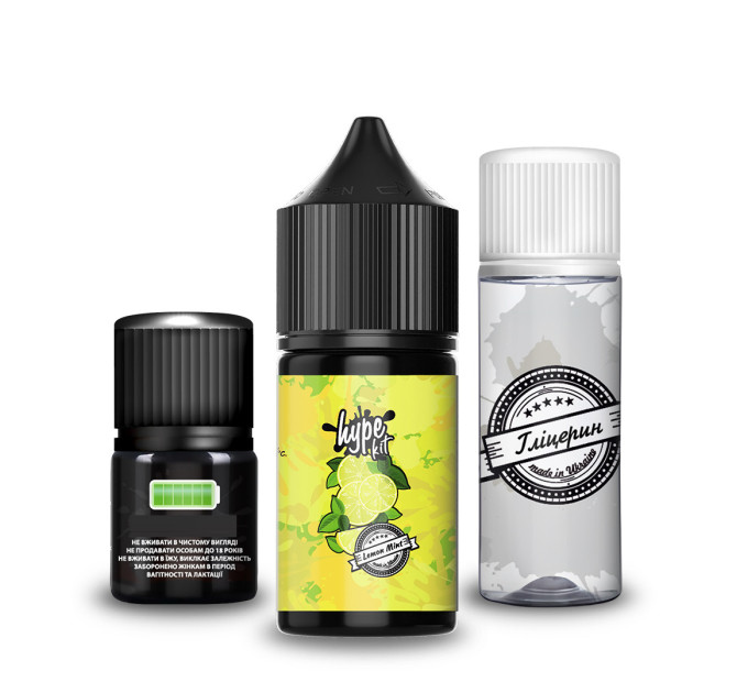 Набір для самозамісу сольового Hype New 30 мл, 0-50 мг Lemon Mint (Лимон м'ята) (16882)