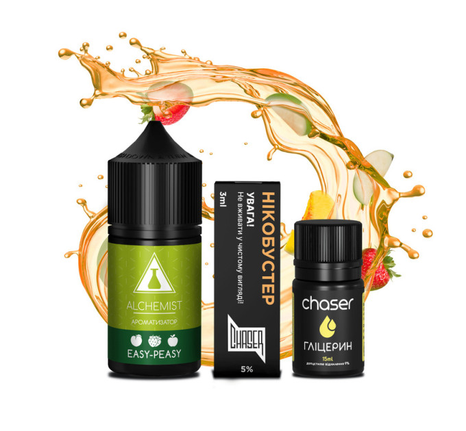 Набор компонентов для самозамеса солевой ALCHEMIST FL 30 мл (Easy Peasy Ягоды Персик Яблоко, 0-50 мг) (18100)