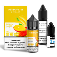 Набор компонентов для самозамеса солевой Flavorlab PE 10000 30мл (Banana Mango, банан манго 0-65 мг)