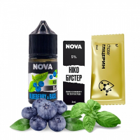 Набор компонентов для самозамеса солевой Nova 30 мл (BLUEBERRY BASIL Черника Базилик, 0-50 мг)