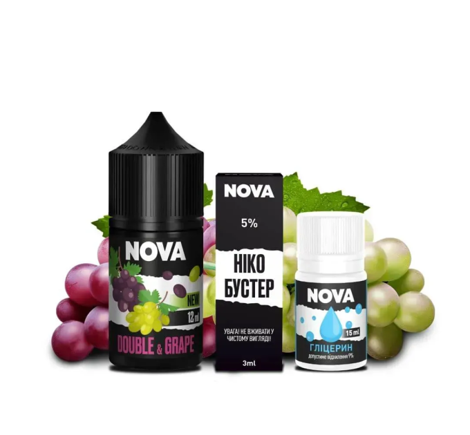 Набор компонентов для самозамеса солевой Nova 30 мл (DOUBLE GRAPE Виноград, 0-50 мг) (18078)