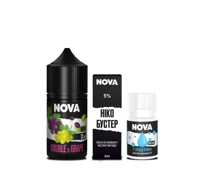 Набор компонентов для самозамеса солевой Nova 30 мл (DOUBLE GRAPE Виноград, 0-50 мг) (18078)
