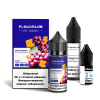 Набор компонентов для самозамеса солевой жидкости Flavorlab PE 10000 30 мл (Виноградный энергетик, 0-50 мг)