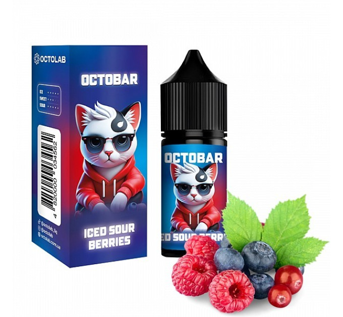 Набор компонентов для самозамеса солевой заправки Octobar NFT 10 мл (Iced Sour Berries, 50 мг) (19067)