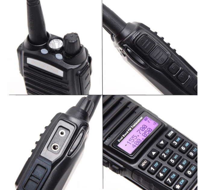 Портативная тактическая рация Baofeng UV-82 8W двухдиапазонная с гарнитурой VHF/UHF (19177)