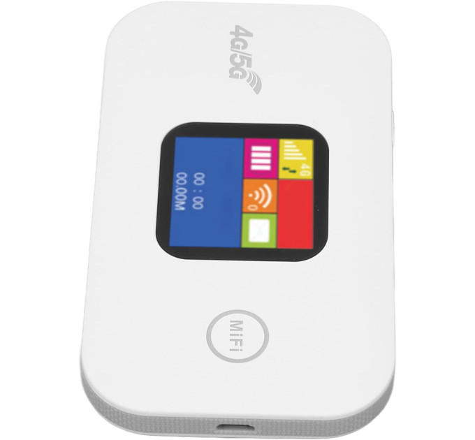 Портативный 4G/5G LTE роутер Pix-Link Mobile Router PH319-E карманный Wi-Fi модем с LED дисплеем (White) (19182)