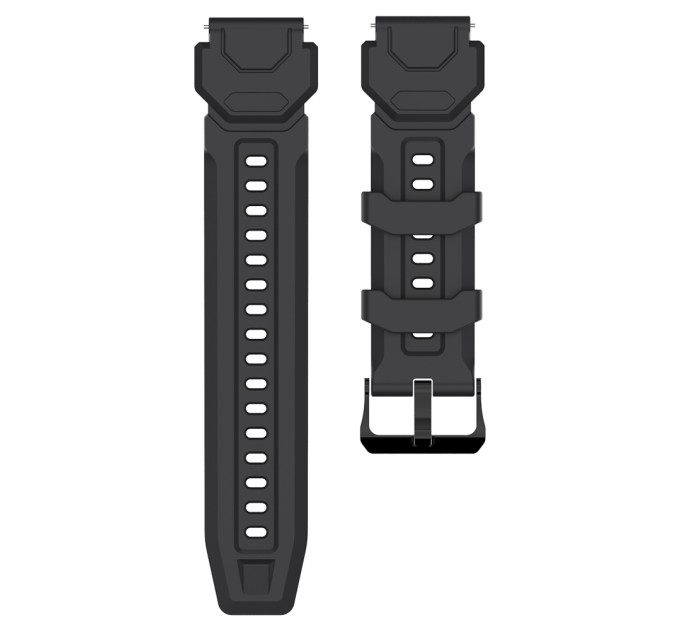 Ремешок силиконовый для Смарт-часов Kospet Tank M1, M1 Pro Original (Black) (19590)