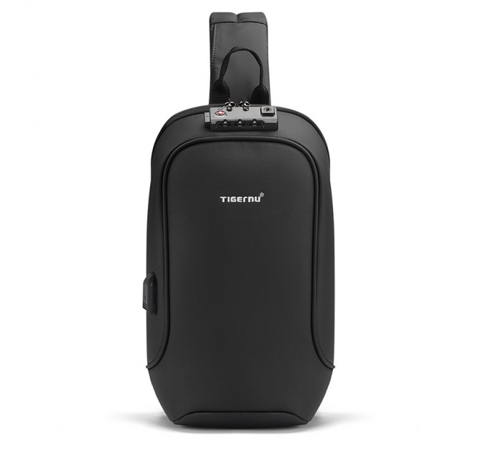 Рюкзак Tigernu T-S8102A на одно плечо с USB 5л (Black) (16235)