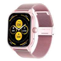 Смарт-часы LEMFO LT10-Y12 Original стальной ремешок (Pink)