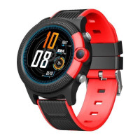 Смарт-годинник дитячі LEMFO D36 4G з камерою WI-FI GPS SIM-карта геозабором Original силіконовий ремінець (Чорний Червоний)