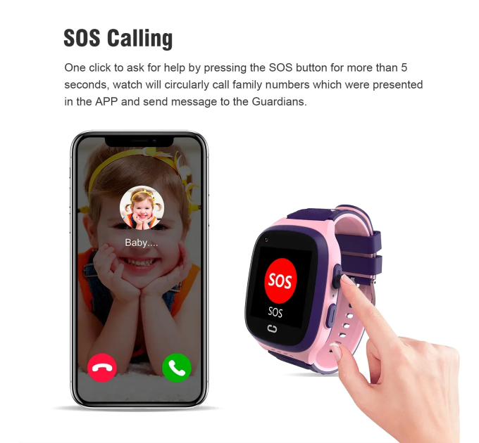 Смарт часы-телефон детские LT31E с камерой WI-FI GPS SIM-карта (Black) (18321)