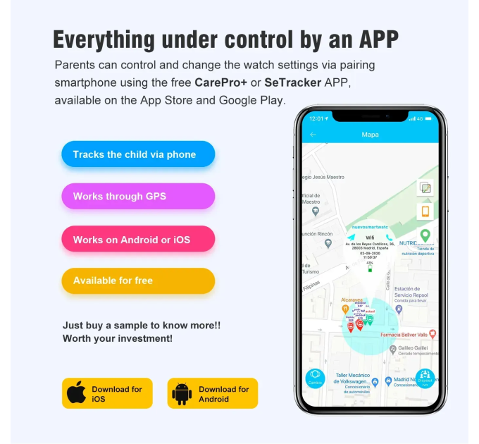 Смарт часы-телефон детские LT31E с камерой WI-FI GPS SIM-карта (Black) (18321)