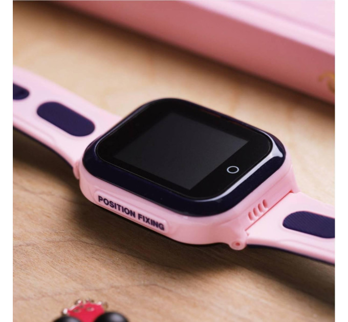 Смарт часы-телефон детские Wonlex KT24S 4G камера прослушка геозона WI-FI GPS SIM Original (Pink) (16999)