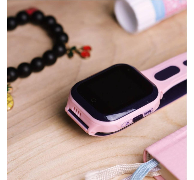 Смарт часы-телефон детские Wonlex KT24S 4G камера прослушка геозона WI-FI GPS SIM Original (Pink) (16999)