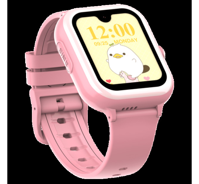 Смарт часы-телефон детские Wonlex KT31 4G с камерой WI-FI GPS SIM-картой Original (Pink) (16996)