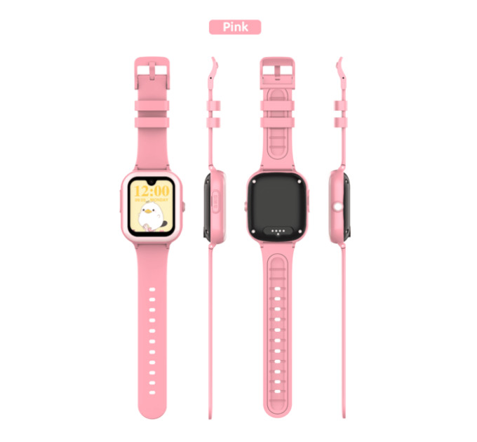Смарт часы-телефон детские Wonlex KT31 4G с камерой WI-FI GPS SIM-картой Original (Pink) (16996)