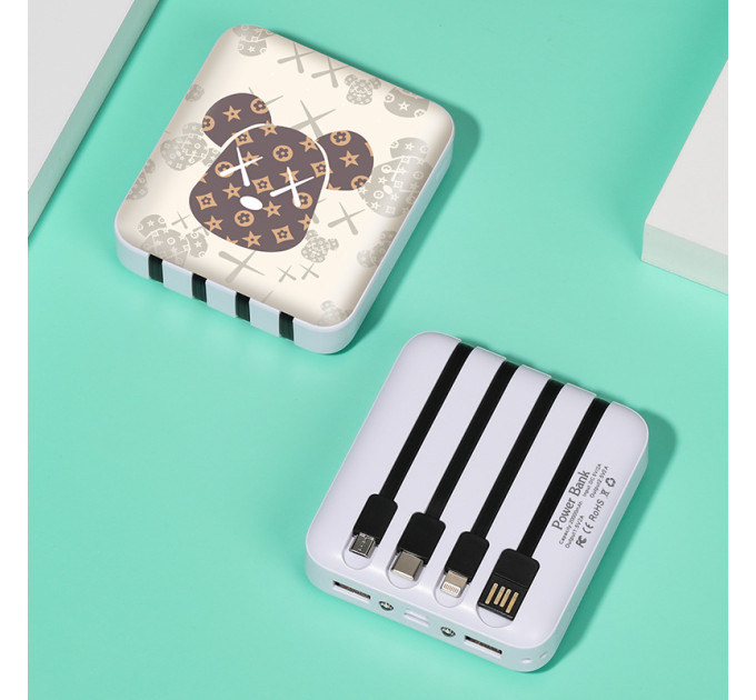 УМБ павербанк Power Bank 10000 mAh LVR 017 (Bearbrick №2) (17685)