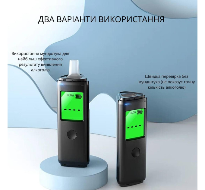 Высокоточный алкотестер с аккумулятором цифровой Bodasan MR05 (Black) (18570)