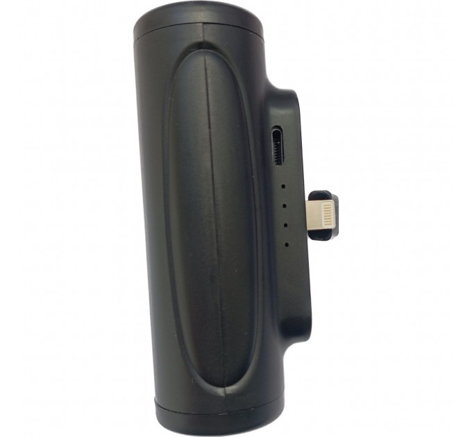 Power Bank без USB 5000mAh повербанк із ліхтариком, для пристроїв з Lightnin (Black)