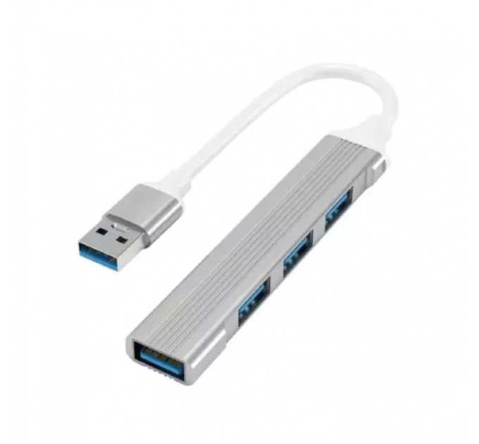 USB-хаб PIX-LINK USB 3.0 4 порта (Silver) (16155)