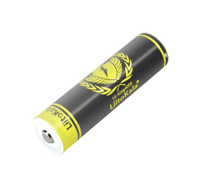 Аккумулятор 18650 LiitoKala King4000-JT 4000 mAh повышенной емкости литий-ионный Li-Ion 8А, 3.7V Выпуклый плюс (19324)