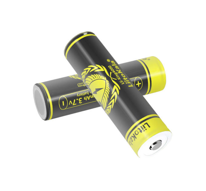 Аккумулятор 18650 LiitoKala King4000-JT 4000 mAh повышенной емкости литий-ионный Li-Ion 8А, 3.7V Выпуклый плюс (19324)