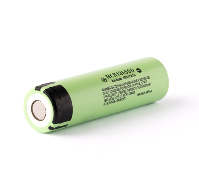 Аккумулятор 18650 Panasonic NCR18650B 3400 mAh плоский контакт (8А) (17623)