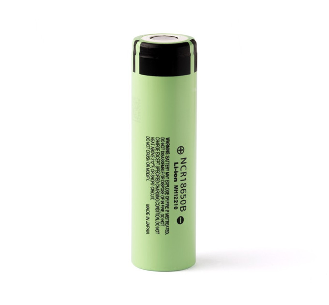 Аккумулятор 18650 Panasonic NCR18650B 3400 mAh плоский контакт (8А) (17623)