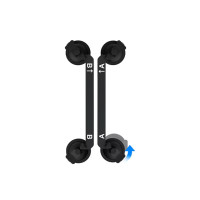 Автомобильное крепление на присосках для Starlink Mini RZ-0031 держатель в авто (Black)