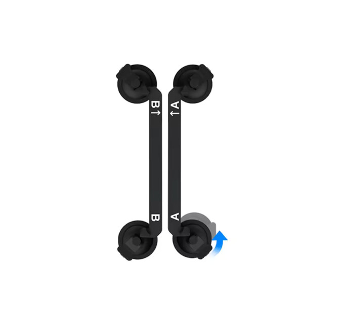 Автомобильное крепление на присосках для Starlink Mini RZ-0031 держатель в авто (Black) (19401)