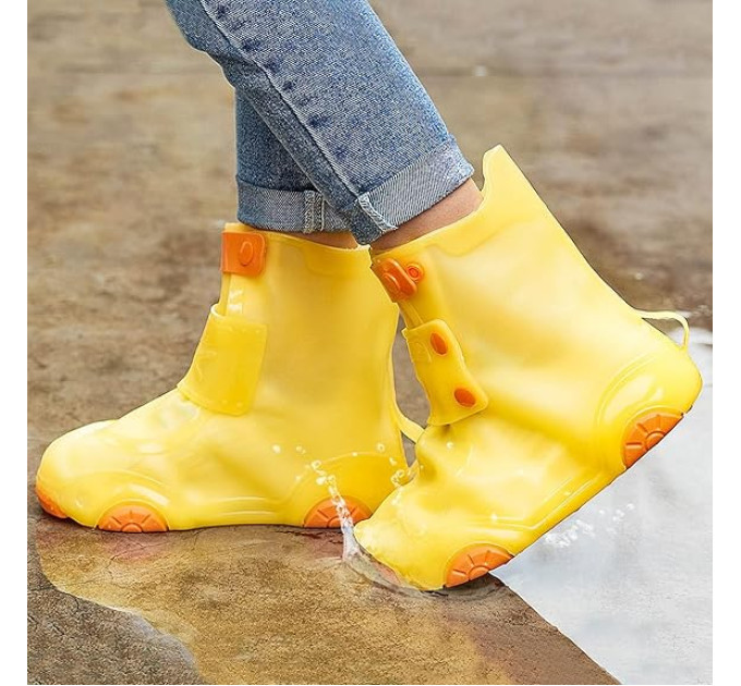 Бахилы детские на обувь ПВХ H003 2XL 34-35 (Yellow) (17579)