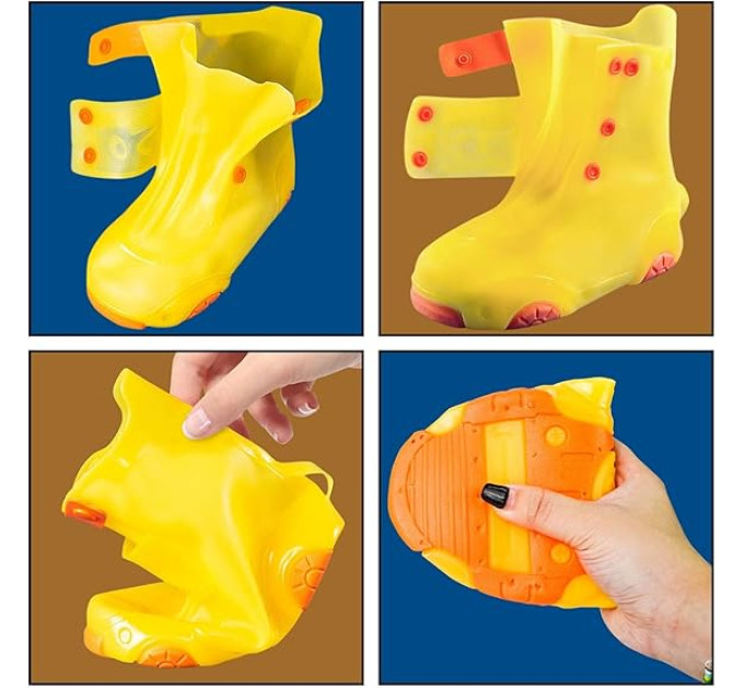 Бахилы детские на обувь ПВХ H003 2XL 34-35 (Yellow) (17579)