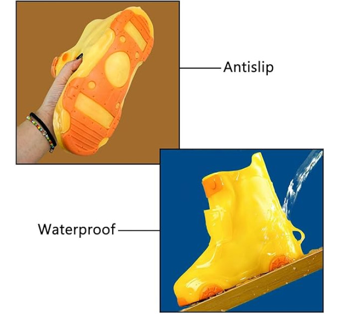 Бахилы детские на обувь ПВХ H003 2XL 34-35 (Yellow) (17579)