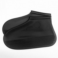 Бахилы на обувь силиконовые от воды и грязи (XL, Black)