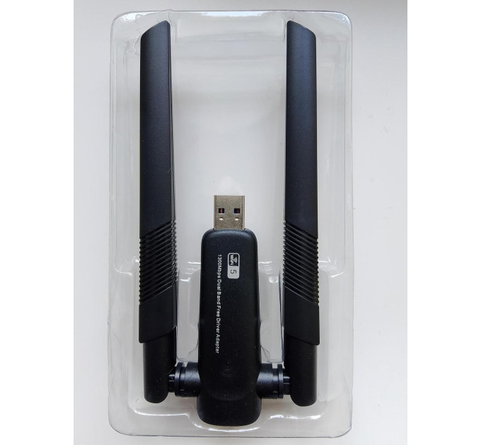 Беспроводной сетевой адаптер Вай-фай двухдиапазонный ALFA AC1300 LV-UAC31D Wi-Fi USB 2.4/5GHz (Black) (17960)