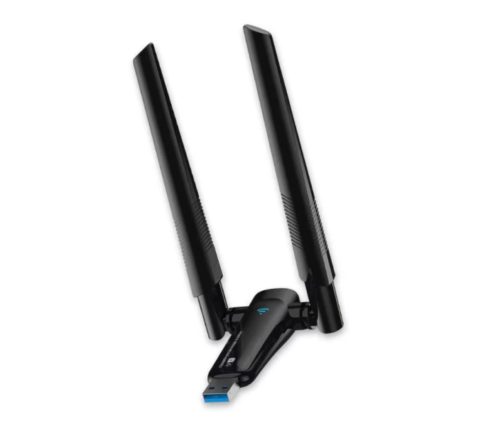 Беспроводной сетевой адаптер Вай-фай двухдиапазонный ALFA AC1300 LV-UAC31D Wi-Fi USB 2.4/5GHz (Black) (17960)