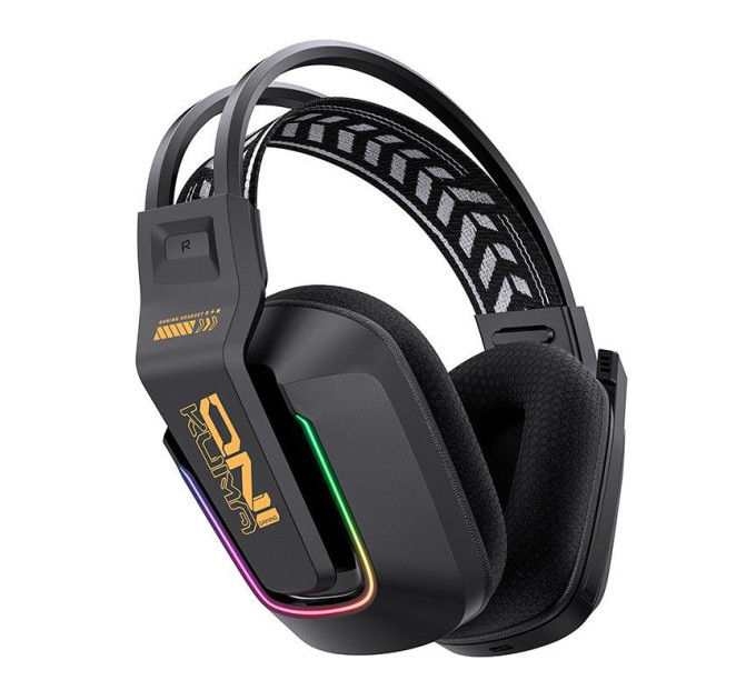 Беспроводные игровые наушники Onikuma GT828 геймерская Bluetooth гарнитура с микрофоном и RGB (Black) (19119)