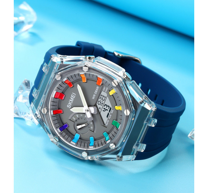 Часы наручные мужские Skmei 2100 (Blue, 2100BU) (18433)