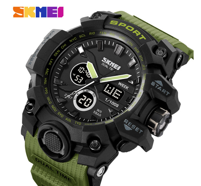 Часы наручные тактические Skmei 2197 Original (Army Green, 2197AG) (17178)