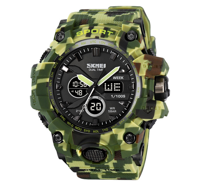 Часы наручные тактические Skmei 2197 Original (Army Green, 2197AG) (17178)