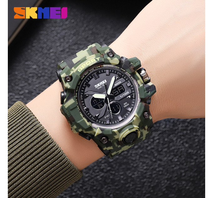 Часы наручные тактические Skmei 2197 Original (Army Green, 2197AG) (17178)