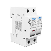 Держатель предохранителей DC TOMZN TOPV-32X 2P 1100V LED с установленным предохранителем 25A, для солнечных панелей