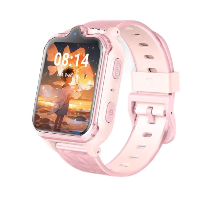 Детские смарт-часы Wonlex KT42 Original часы-телефон с видеозвонком GPS WI-FI и SIM-картой (Pink) (19143)