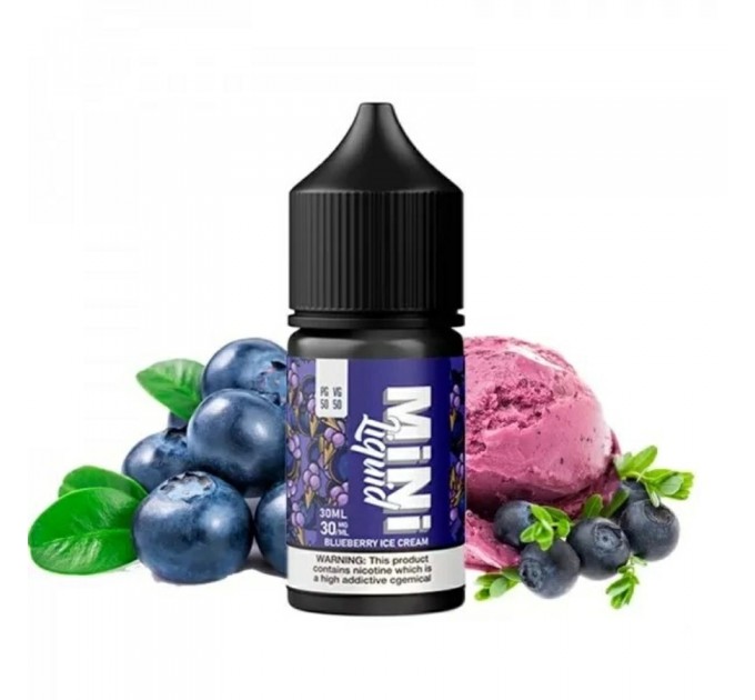 Жидкость для POD систем Mini Liquid Salt Blueberry Ice Cream 30 мл 50 мг (Мороженое с черникой)