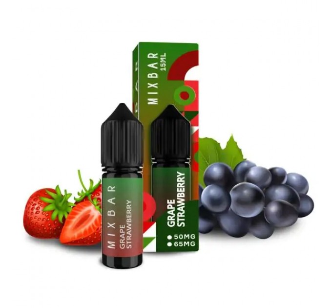 Рідина для систем POD Mix Bar Grape Strawberry 15 мл 50 мг (Виноград полуниця)